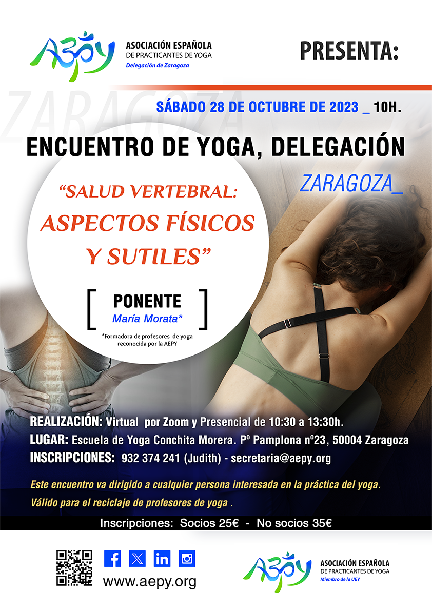 Cartel-AEPY-yoga-Maria-Morata-Zaragoza-Columna-vertebral